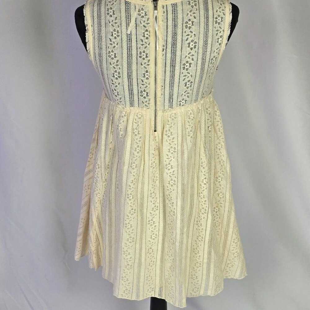 Free People Womens Ivory Cotton Lace Sleeveless A… - image 5