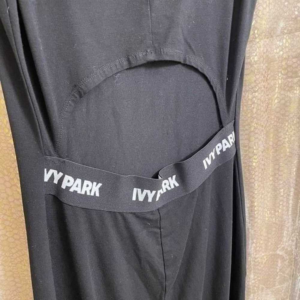 Ivy Park Black Fitted Logo Mock Neck Funnel Midi … - image 6