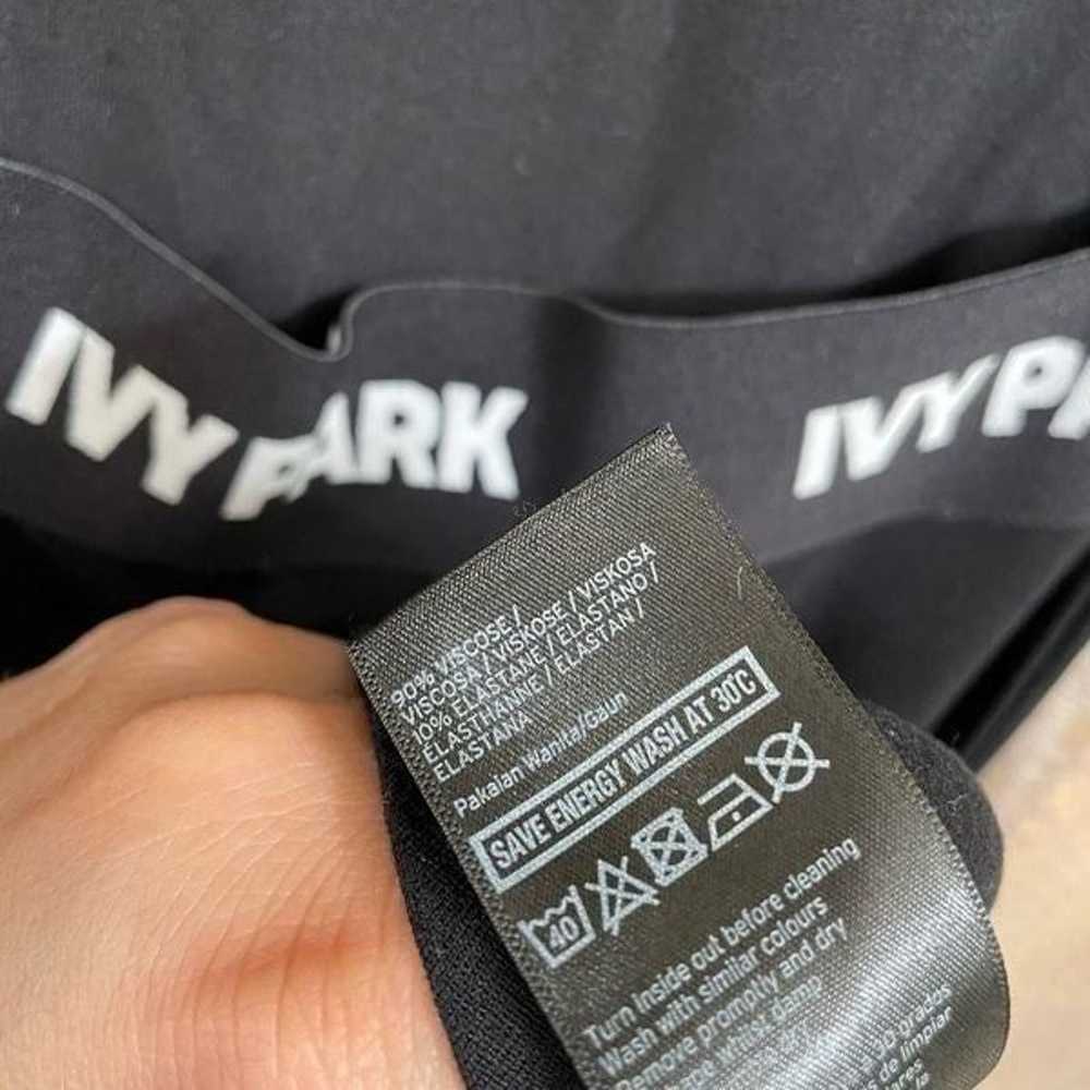 Ivy Park Black Fitted Logo Mock Neck Funnel Midi … - image 8