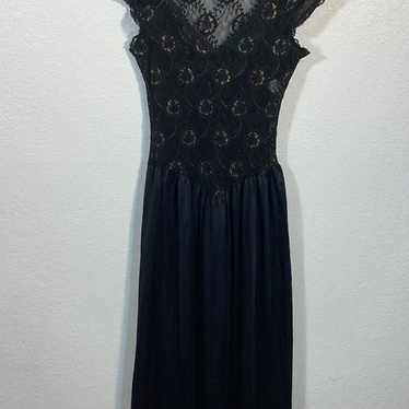 Vintage Love Star Dress Black lace sheer iridesce… - image 1