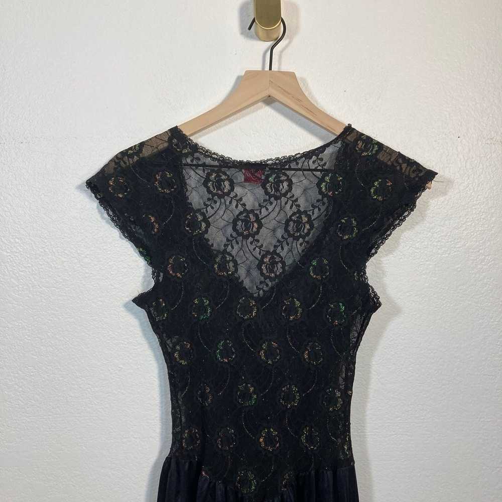 Vintage Love Star Dress Black lace sheer iridesce… - image 7