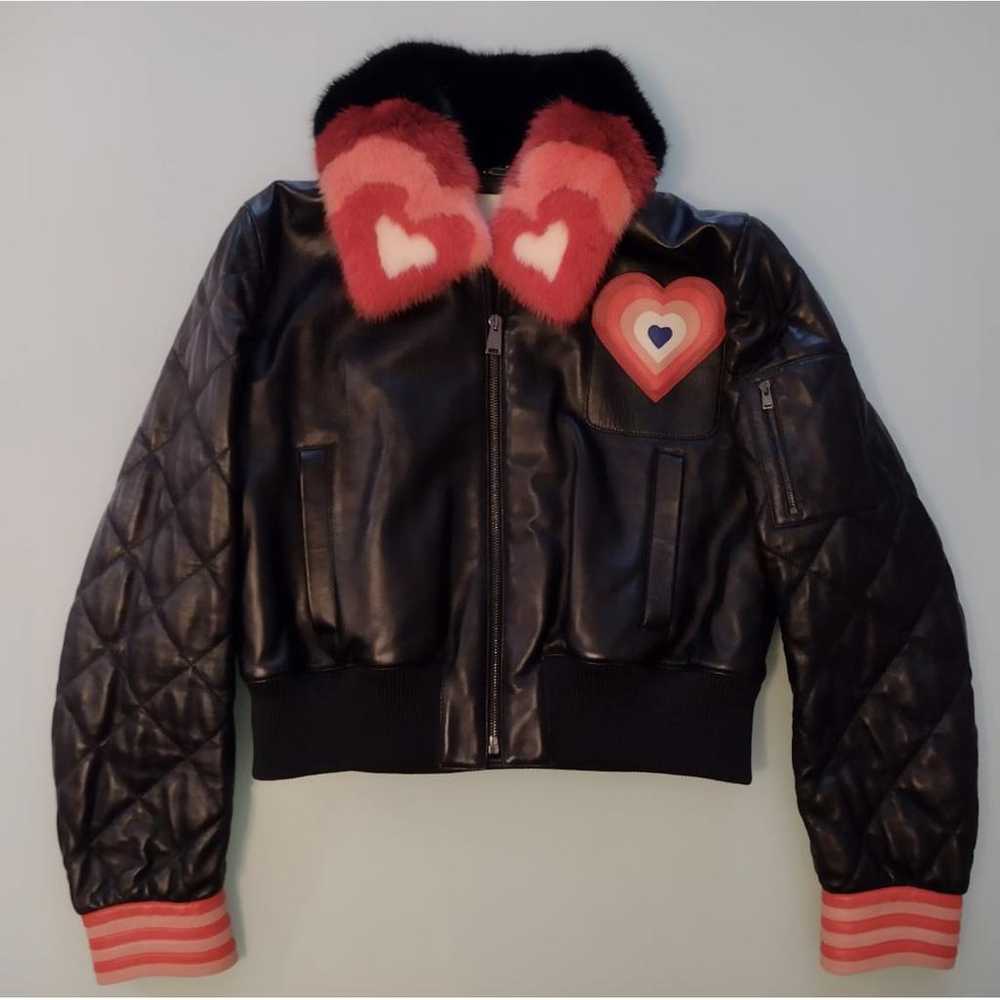 Fendi Leather biker jacket - image 10