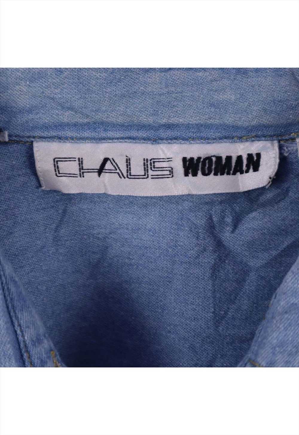 Vintage 90's Chaus Woman Shirt Denim Long Sleeve … - image 4