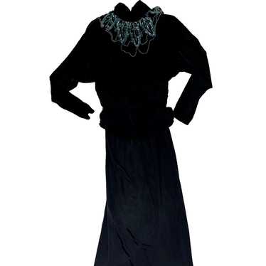 Vintage Casadei Cocktail Dress Drop Waist Sequine… - image 1