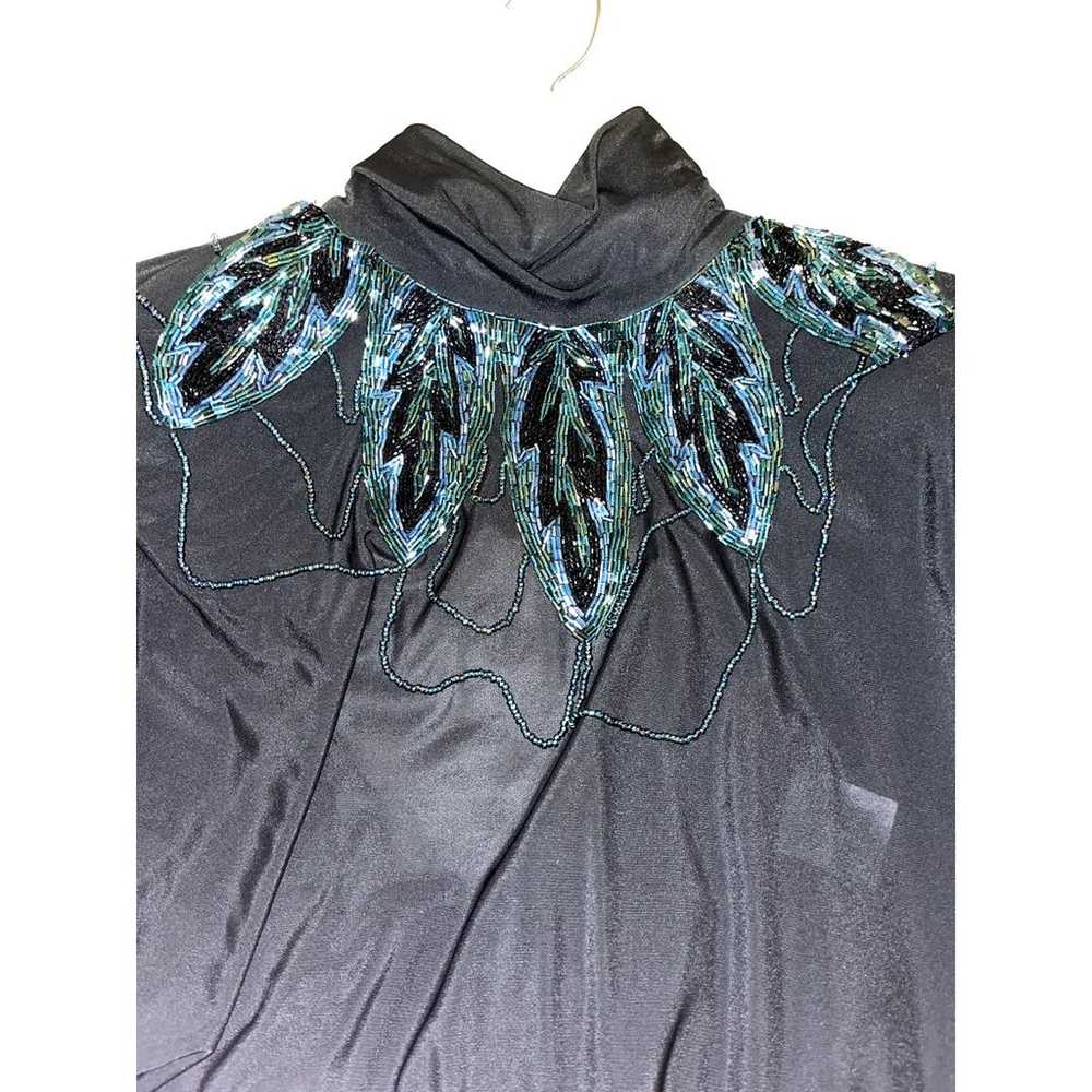 Vintage Casadei Cocktail Dress Drop Waist Sequine… - image 3