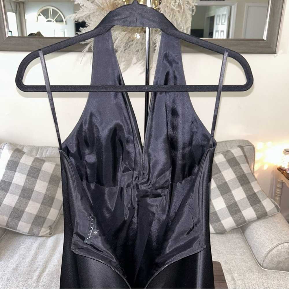 Laundry by Shelli Segal Black Sleek Halter Gown S… - image 10