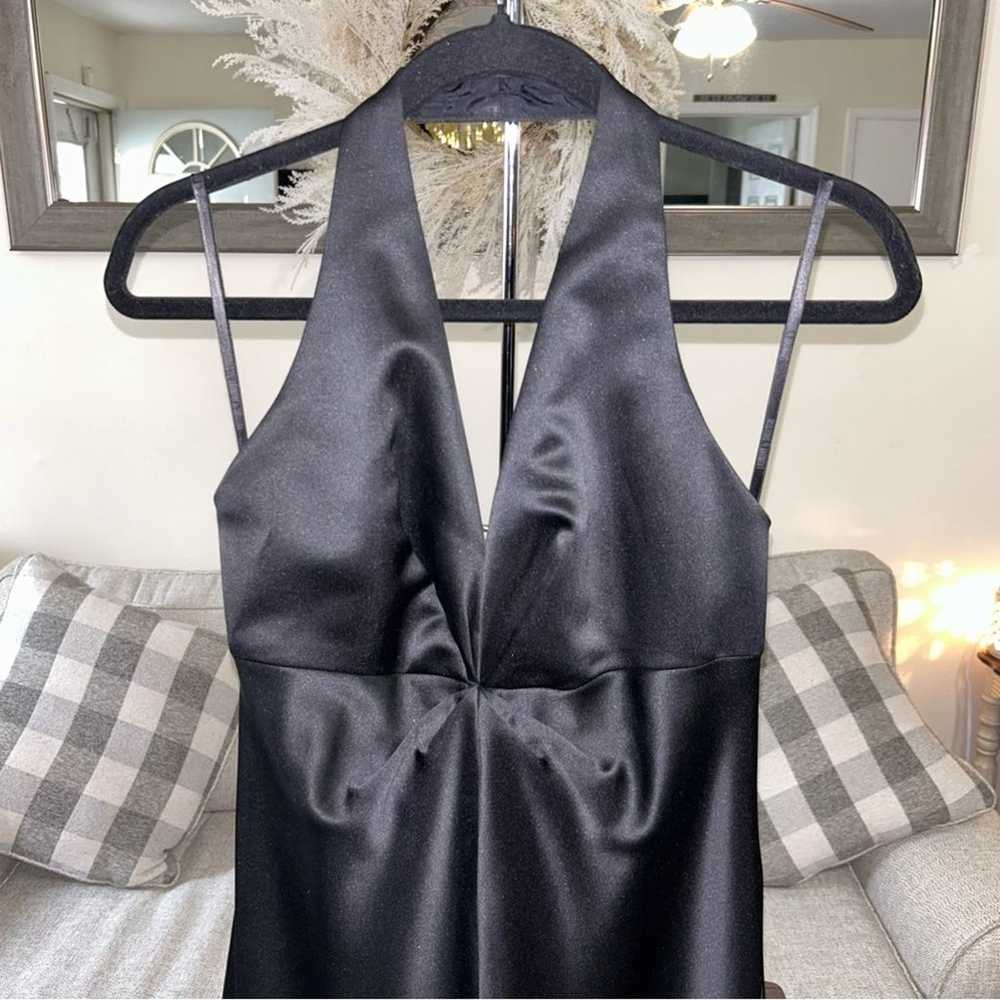 Laundry by Shelli Segal Black Sleek Halter Gown S… - image 4