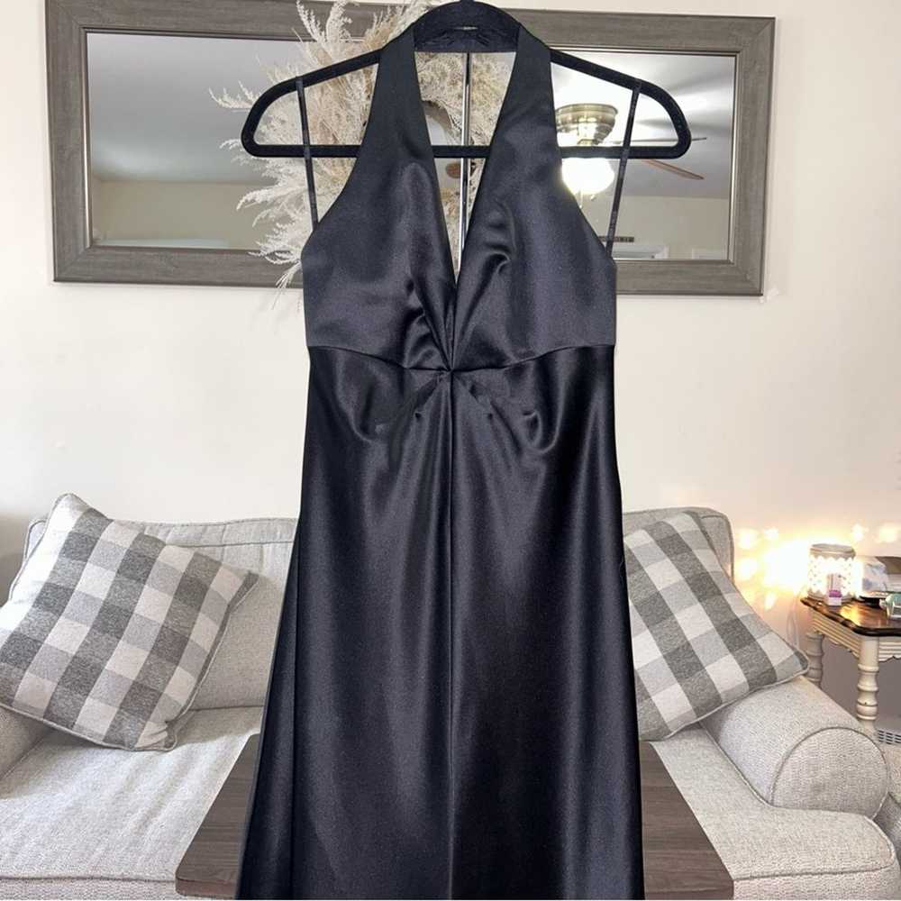Laundry by Shelli Segal Black Sleek Halter Gown S… - image 5
