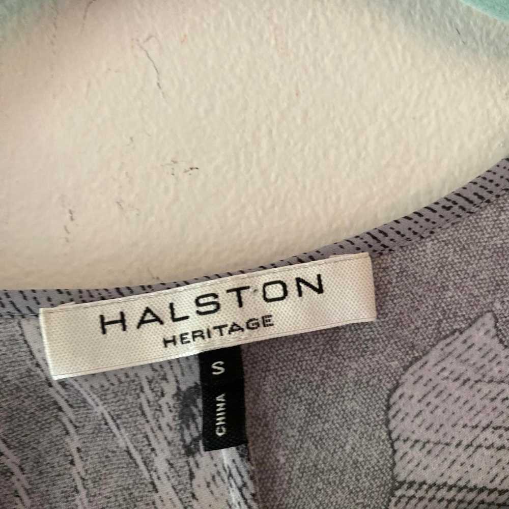 HALSTON HERITAGE silver gray long sleeve ruffle m… - image 7