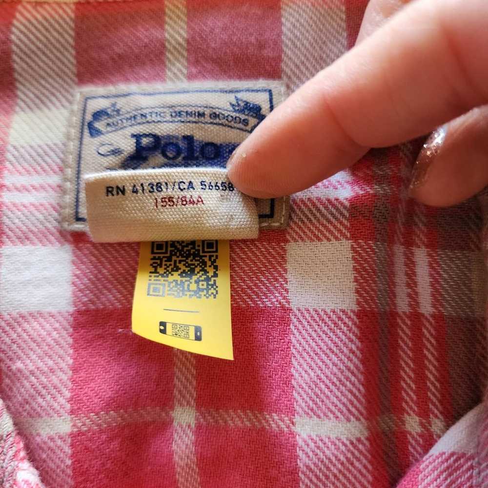 Polo Ralph Lauren Plaid Check Shirt Dress 100% Co… - image 4