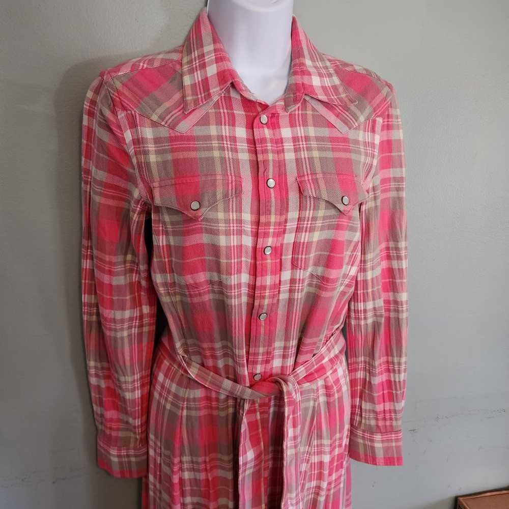 Polo Ralph Lauren Plaid Check Shirt Dress 100% Co… - image 8