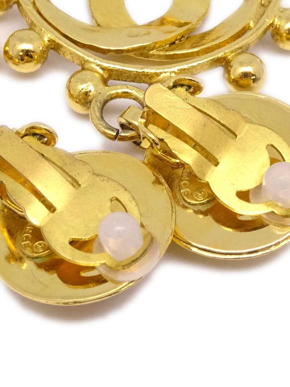 CHANEL Pre-Owned 1990 CC dangle clip-on earrings … - image 3