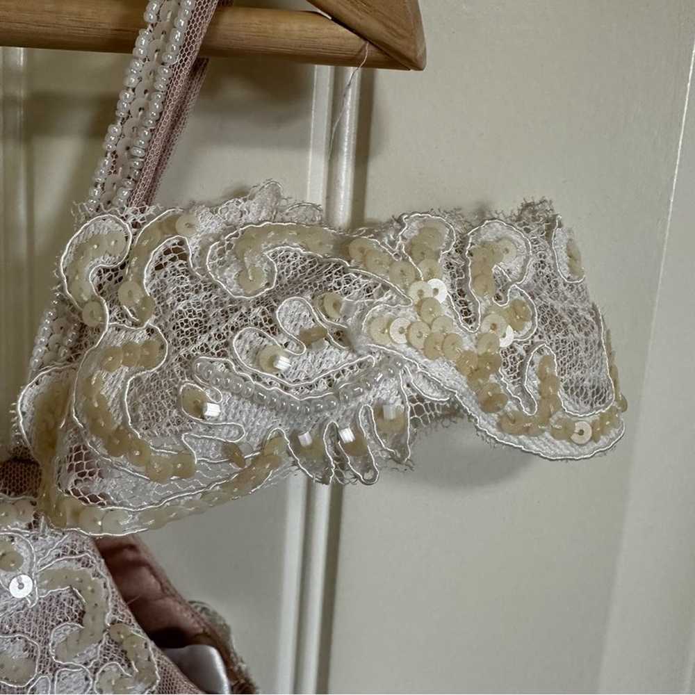 Sherri Hill women’s wedding dress size 2 white cr… - image 3