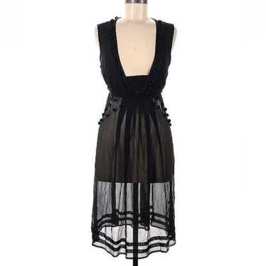 Black Sheer Wrap Dress by Malene Birger