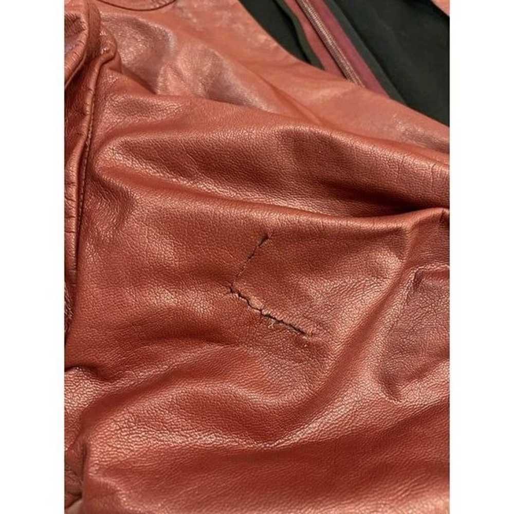 A.L.C. Alexandria Faux Leather Dress Cranberry Re… - image 10