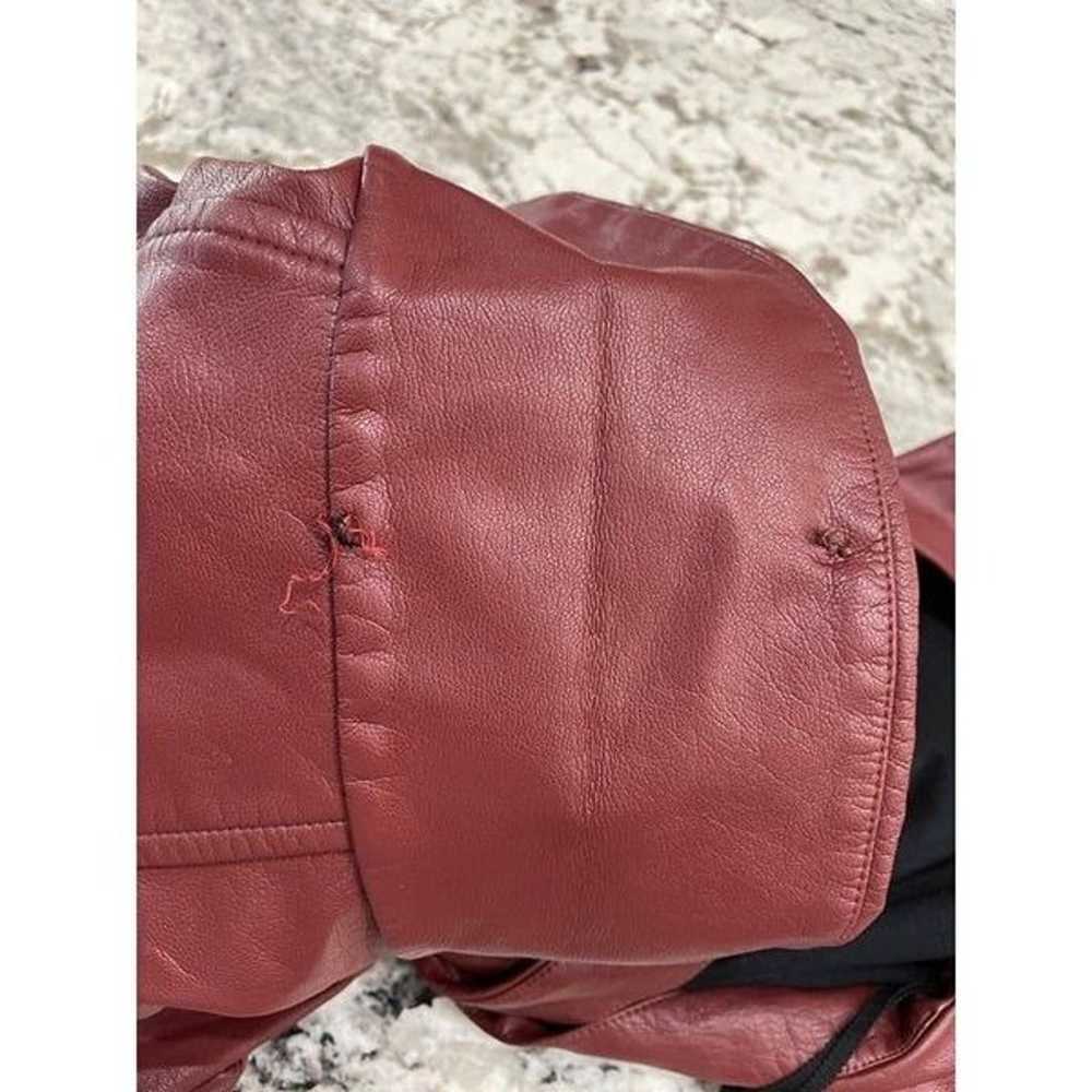 A.L.C. Alexandria Faux Leather Dress Cranberry Re… - image 11