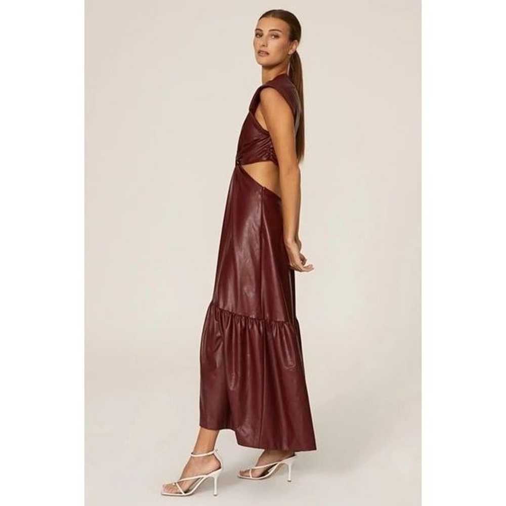 A.L.C. Alexandria Faux Leather Dress Cranberry Re… - image 3