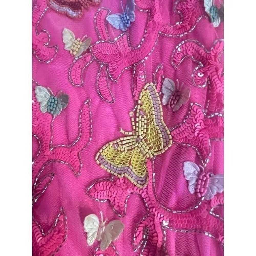 PRIMAVERA COUTURE Pink Beaded Butterfly Prom Form… - image 11