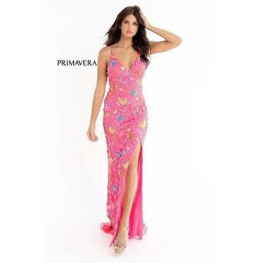 PRIMAVERA COUTURE Pink Beaded Butterfly Prom Form… - image 1
