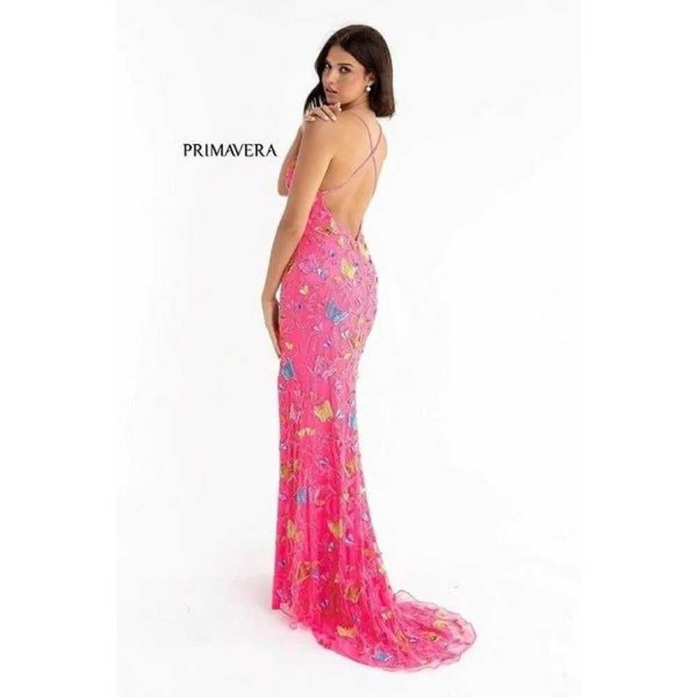 PRIMAVERA COUTURE Pink Beaded Butterfly Prom Form… - image 2