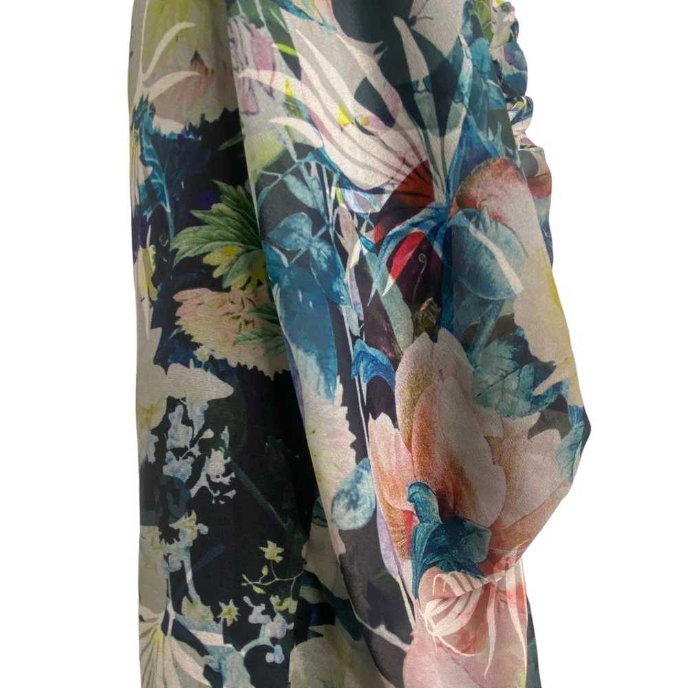 SAU LEE Frieda Floral Print Dress Ruched Side Cri… - image 12