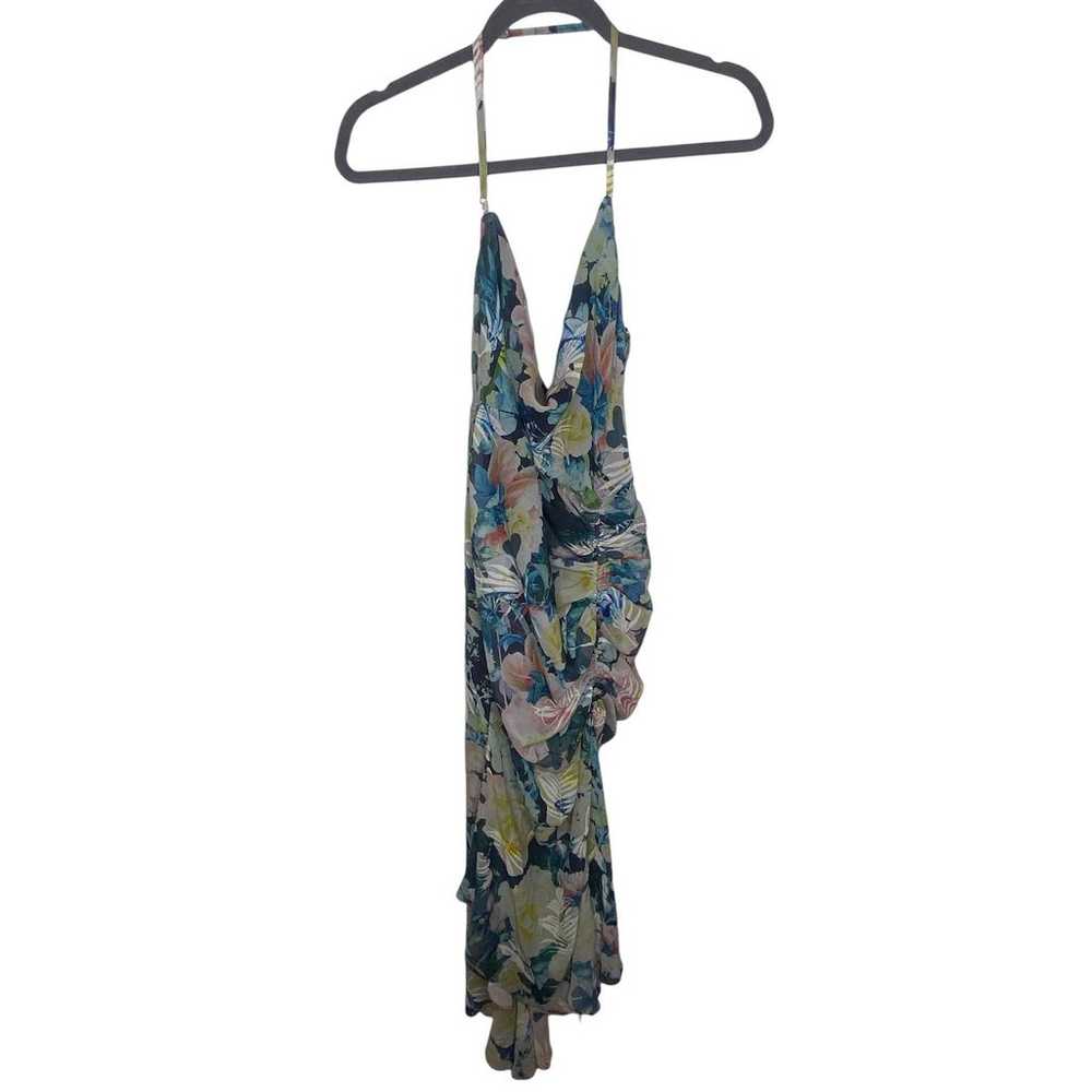 SAU LEE Frieda Floral Print Dress Ruched Side Cri… - image 4