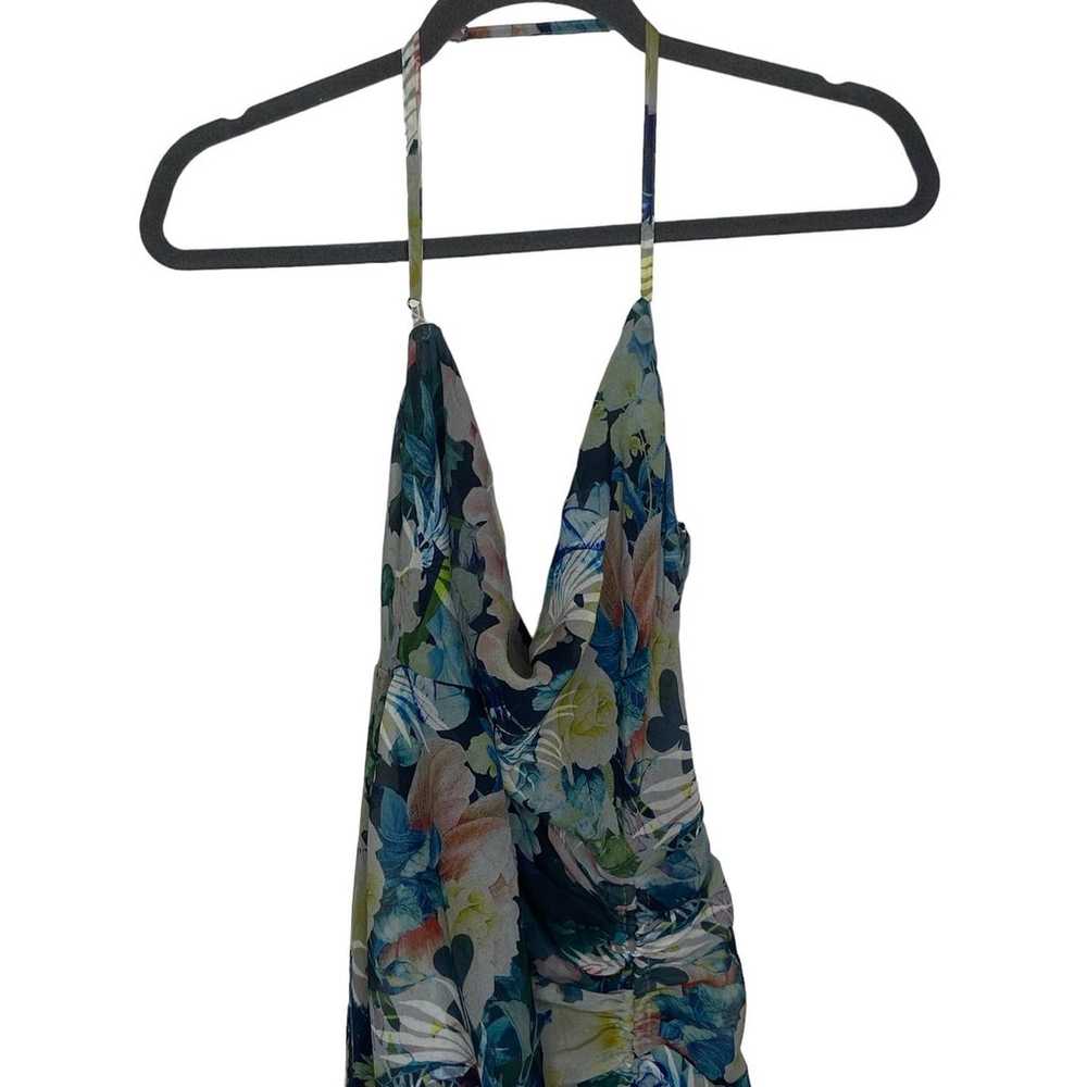 SAU LEE Frieda Floral Print Dress Ruched Side Cri… - image 5