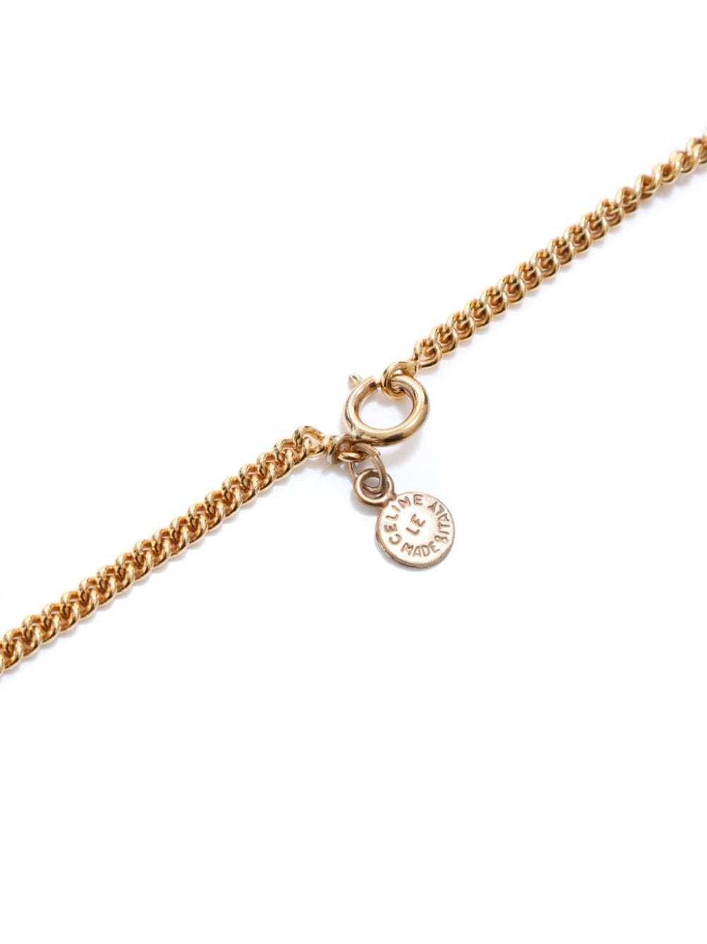 Céline Pre-Owned Double Circle pearl necklace - G… - image 3