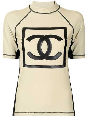 CHANEL Pre-Owned 2003 Sports CC patch T-shirt - Wh