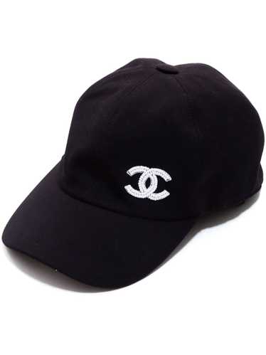 CHANEL Pre-Owned 2000s CC cotton cap - Black
