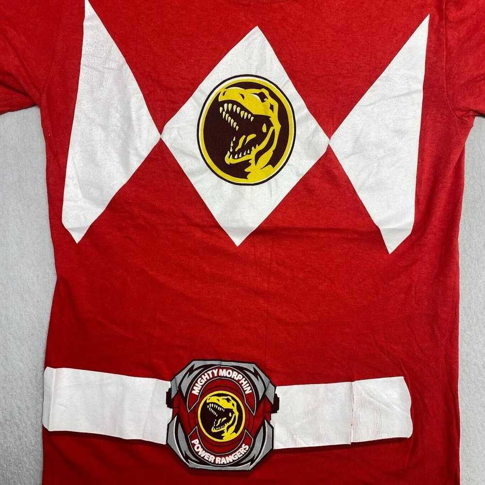 Power Rangers Red Ranger Graphic Tee Thrifted Vin… - image 2