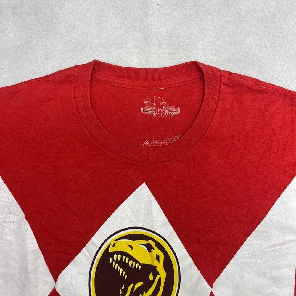 Power Rangers Red Ranger Graphic Tee Thrifted Vin… - image 9