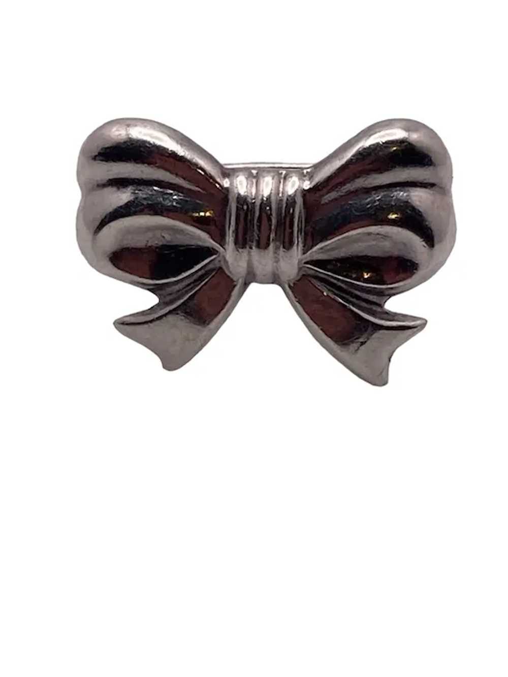 Sterling Silver Bow Ring - image 2