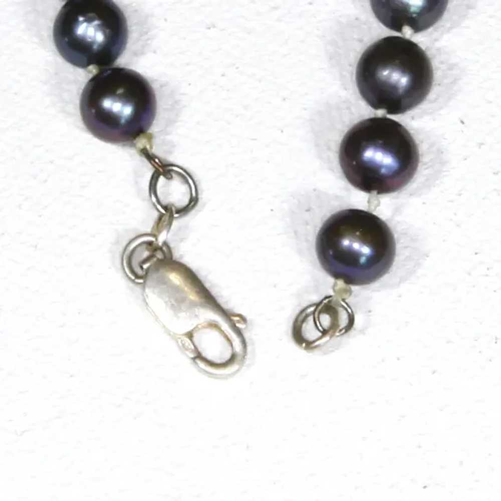 'Black' Freshwater Cultured Pearl Necklace – 22 i… - image 4