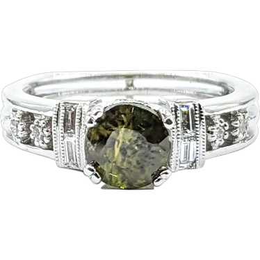 1.22ct Sphene & Diamond Ring In White Gold - image 1