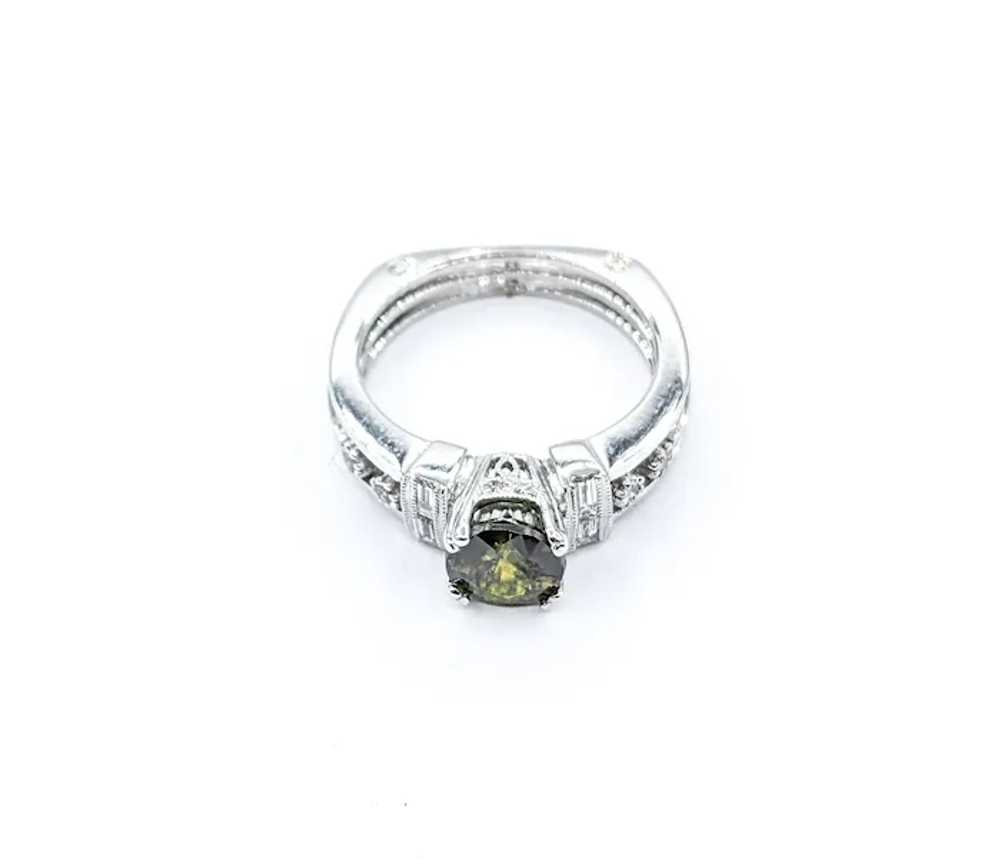 1.22ct Sphene & Diamond Ring In White Gold - image 2