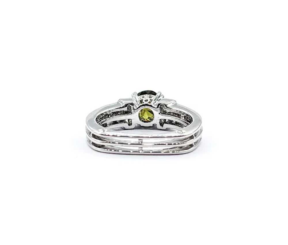 1.22ct Sphene & Diamond Ring In White Gold - image 3