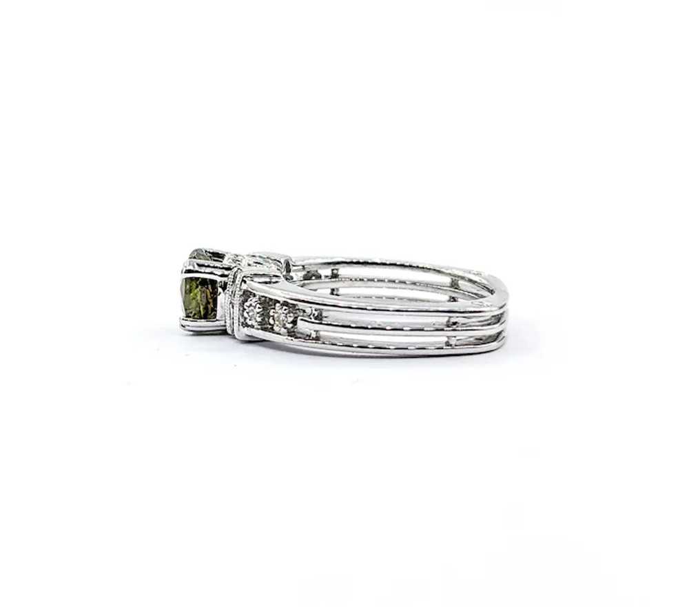 1.22ct Sphene & Diamond Ring In White Gold - image 4