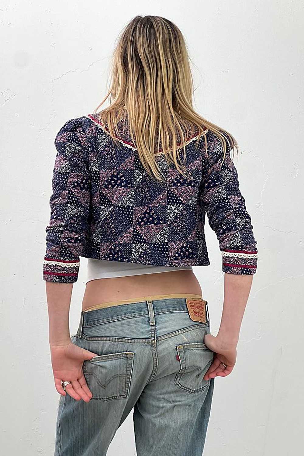 Vintage Quilted Flowers Jacket Selected by Anna C… - image 2