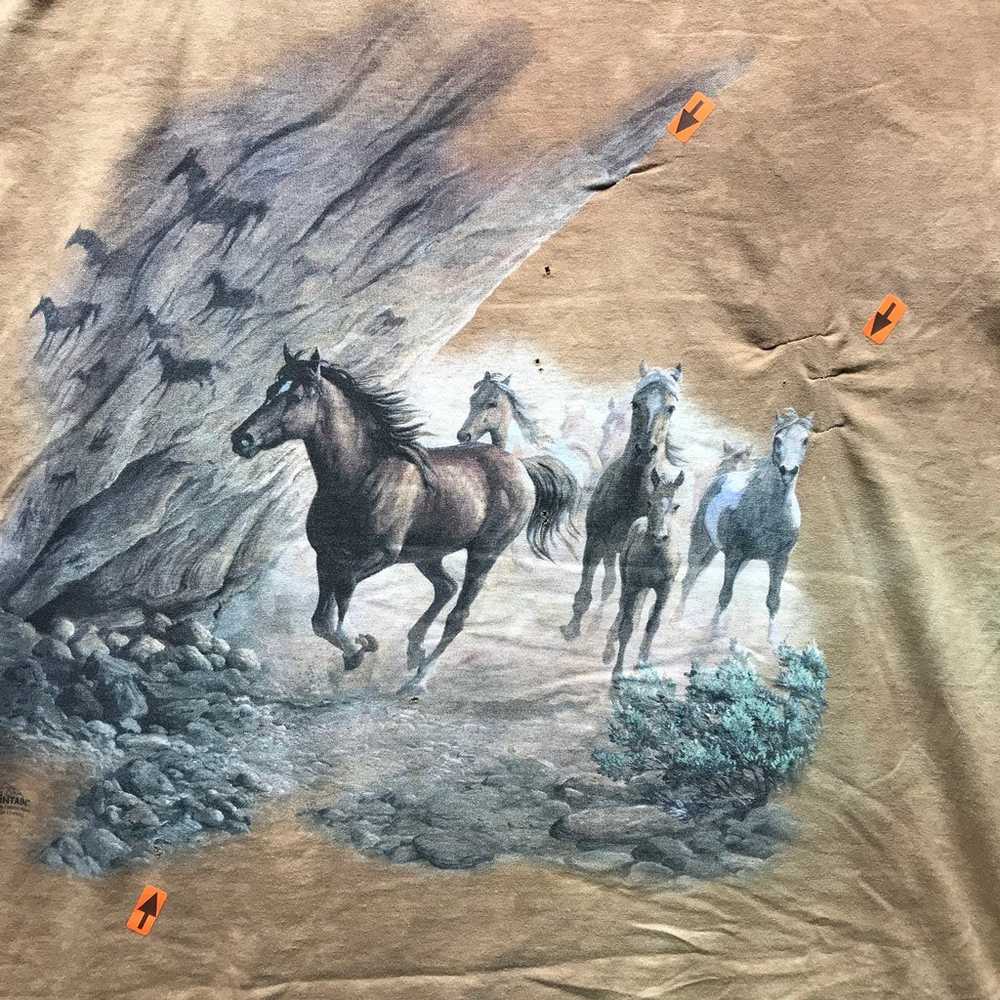 Vintage The Mountain Horses Nature T-Shirt Men XL… - image 4