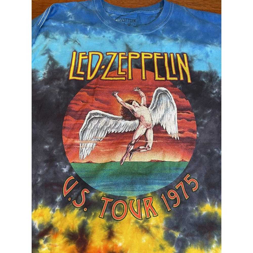 large Led Zeppelin brand tie die t shirt long sle… - image 3