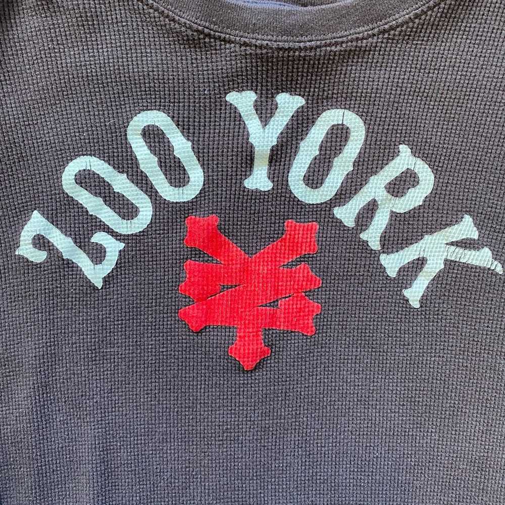 Zoo York y2k Waffle-Knit Thermal Long Sleeve Brow… - image 2