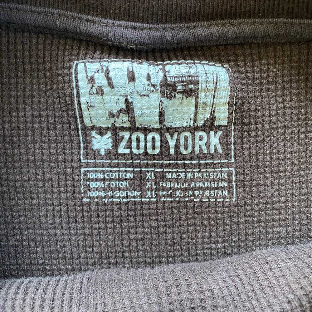 Zoo York y2k Waffle-Knit Thermal Long Sleeve Brow… - image 8