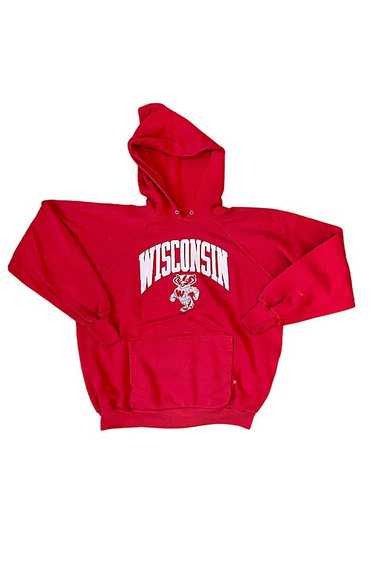 1980's Wisconsin Badgers Hooded Sweatshirt Select… - image 1