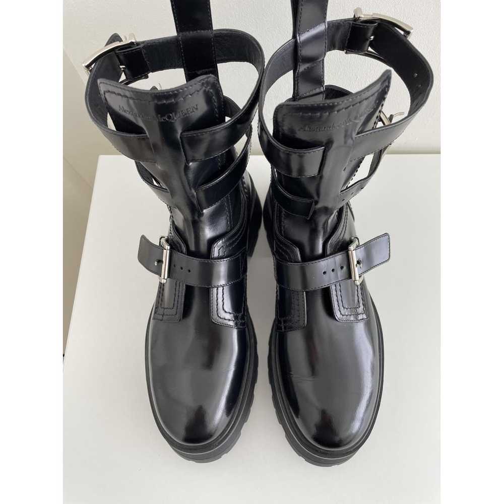 Alexander McQueen Leather biker boots - image 2