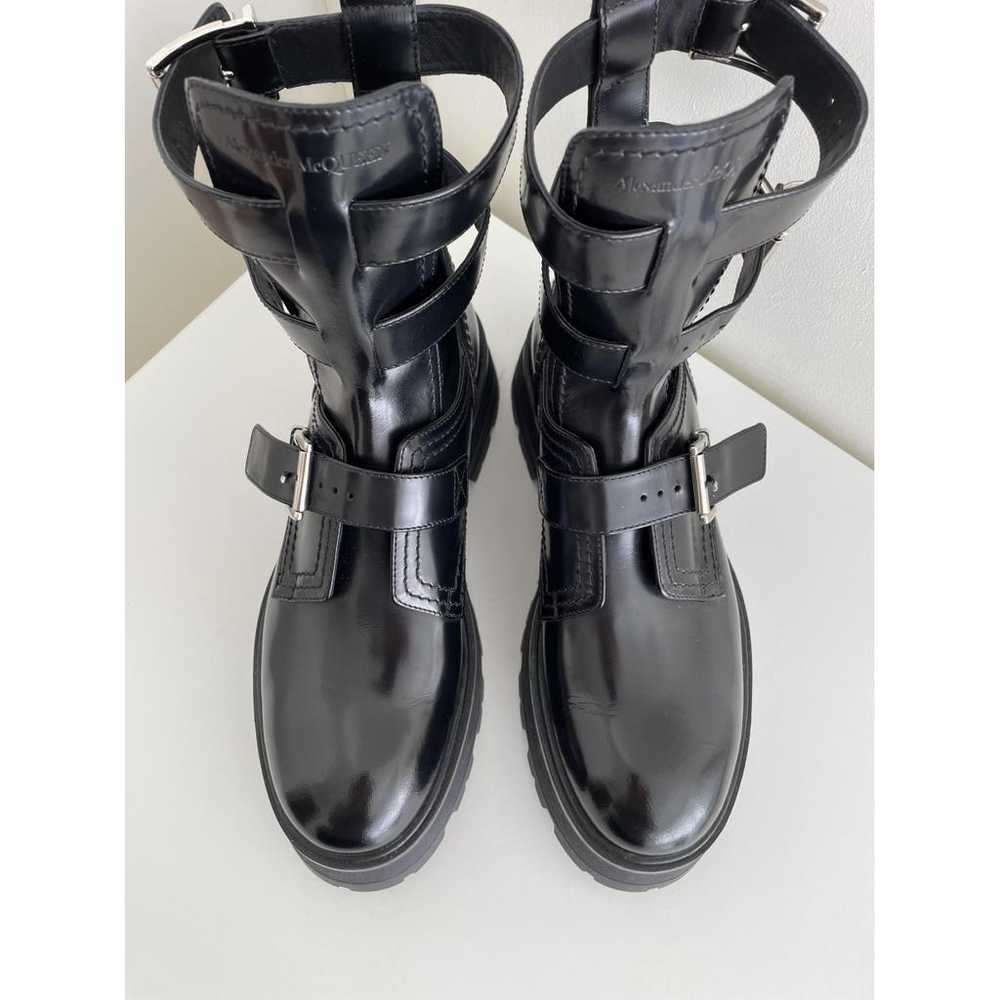 Alexander McQueen Leather biker boots - image 4