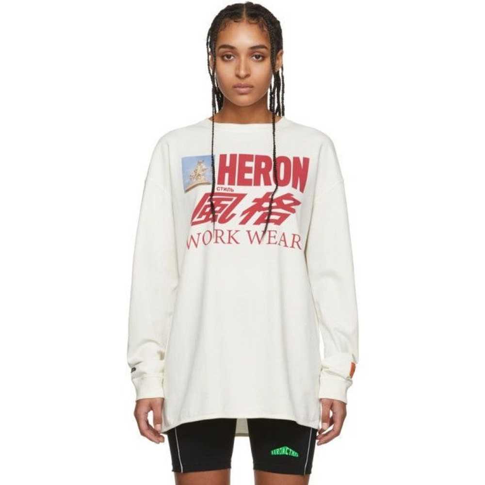 Heron Preston Work Wear Off-White Horse LongSleev… - image 1