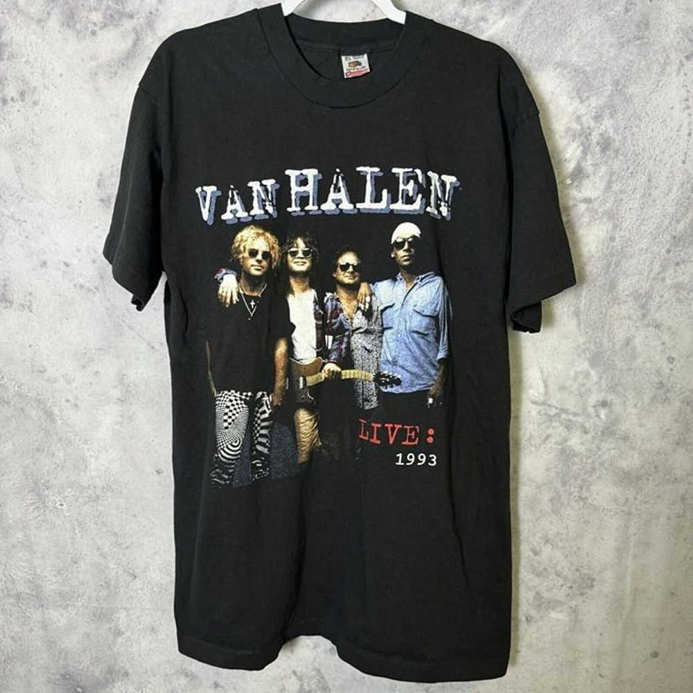 Vintage Van Halen 1993 Tour T Shirt Mens XL Black… - image 1