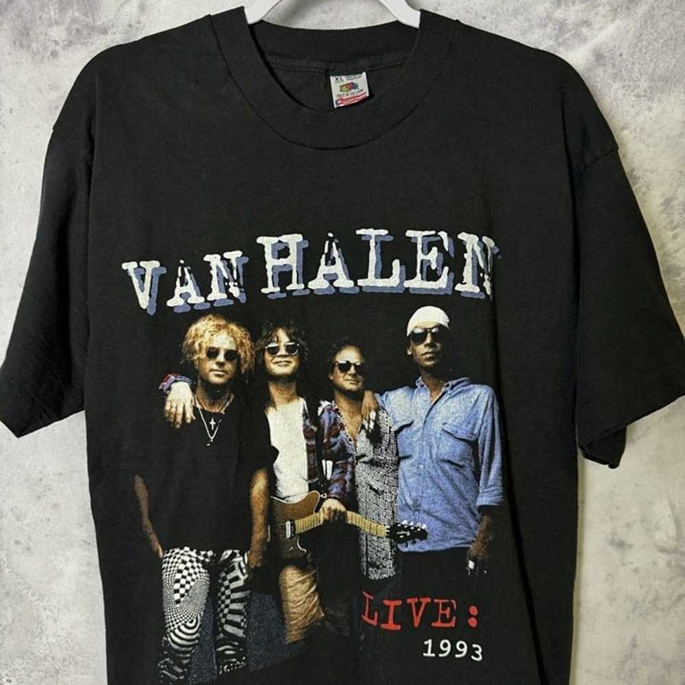 Vintage Van Halen 1993 Tour T Shirt Mens XL Black… - image 4