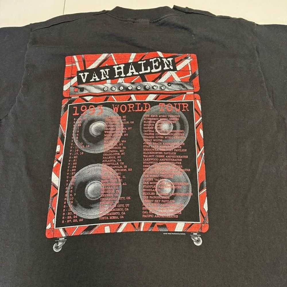 Vintage Van Halen 1993 Tour T Shirt Mens XL Black… - image 7